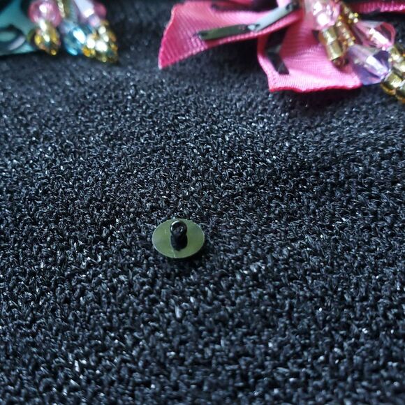 Vintage Design Options By Philip & Jane Gordon Sweater XL Black Pullover Bows - Picture 10 of 16